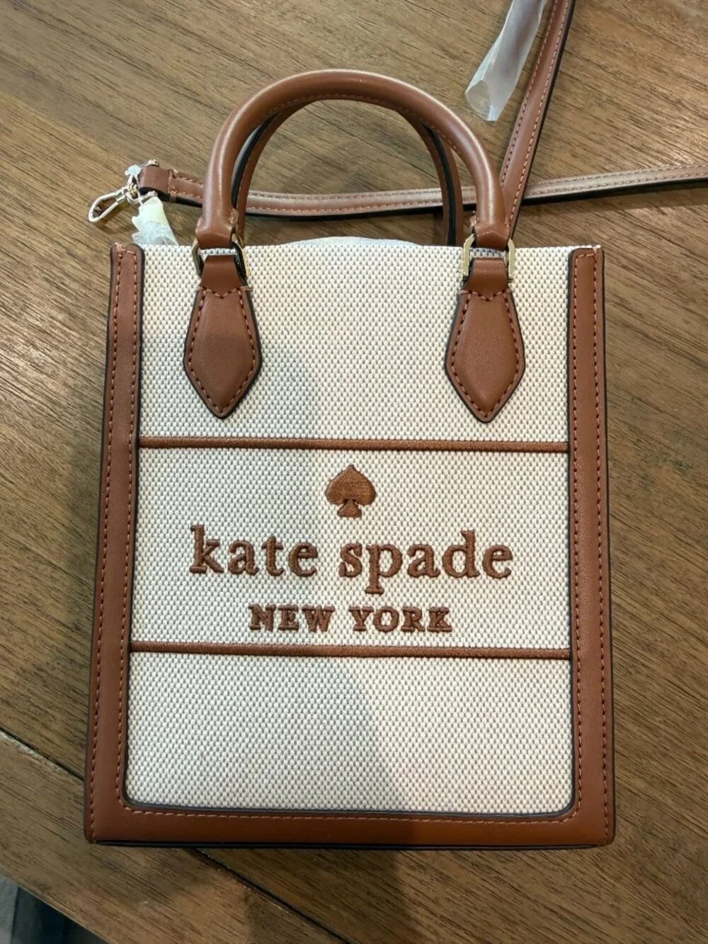 NWT Kate Spade Ellie Mini Canvas Tote Crossbody Bag
